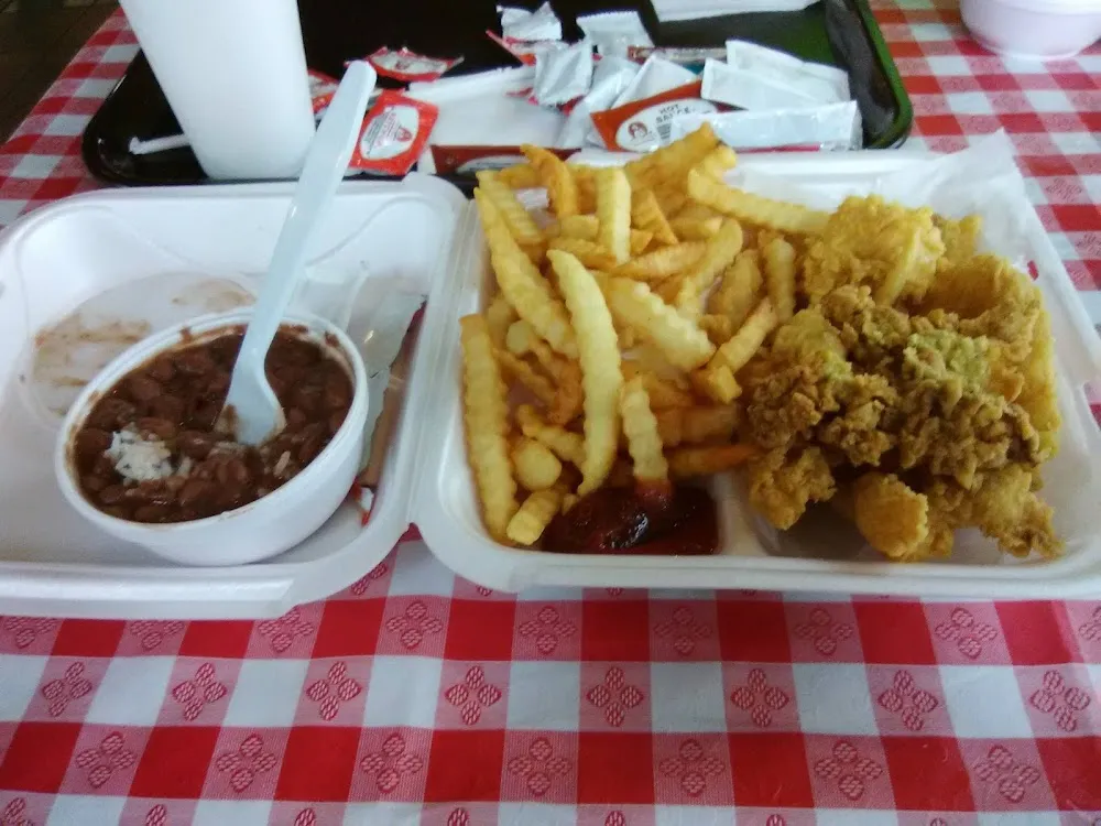 Fish and Oyster Meal with Red Beans and Rice